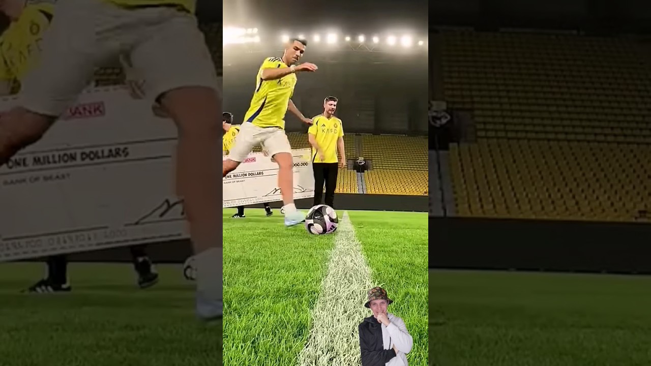 Cristiano Ronaldo vs a Random Guy: Insane Crossbar Challenge for $1 Million!