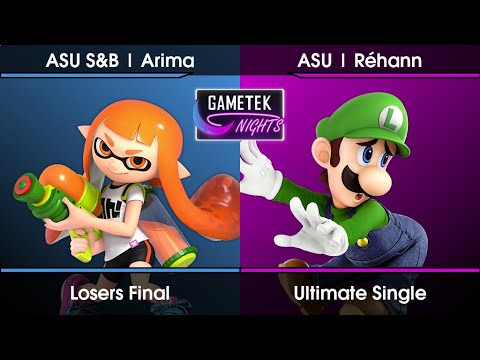 Gametek Night 2023.12 Losers Final - Arima (Inkling,R.O.B.) Vs. Réhann (Luigi) SSBU Ultimate