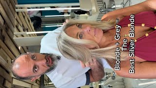 💎 Blonde + Grey = The Best Silver Blonde 💎✨Embrace Your Natural Silver