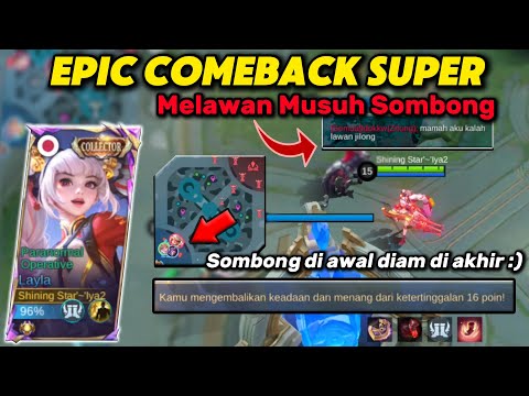 INSANE EPIC COMEBACK LAYLA,, Build terbaik layla di keadaan kalah di awal ?? - Mobile Legends