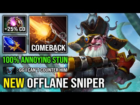 How to Offlane Sniper in 7.32c Patch with 100% Annoying Mini Stun vs Hard Counter Pick Dota 2