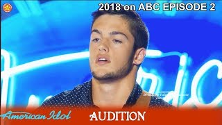 Garrett Jacobs 17 yo Biggest Fan  grandma Awesome Man's World” Audition American Idol 2018 Episode 2