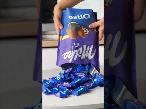 ASMR unpacking OREO&Milka chocolate #asmr #minioreo #cookiesopening #chocolate