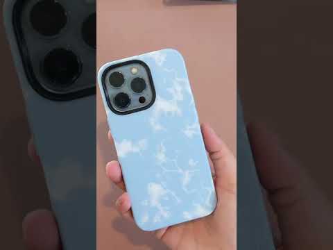 Casely iPhone 13 Pro Phone Case | Compatible with MagSafe | Light Blue Skies Marble Clouds