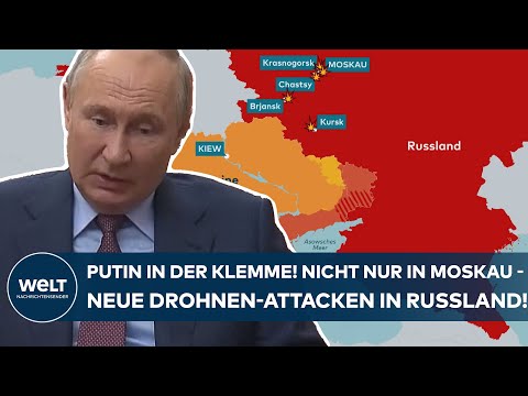 UKRAINE-KRIEG: Putin in der Klemme! Nicht nur in Moskau - neue Drohnenattacken in Russland