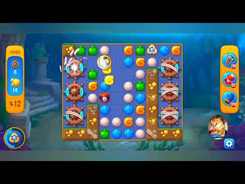 фишдом 2023  #  11085 уровень - прохождение без бустеров # Fishdom,   11085  level - no Boosters.