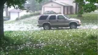 preview picture of video 'Large Baseball Sized Hail  Maryland Heights, MO 4-28-12.mp4'