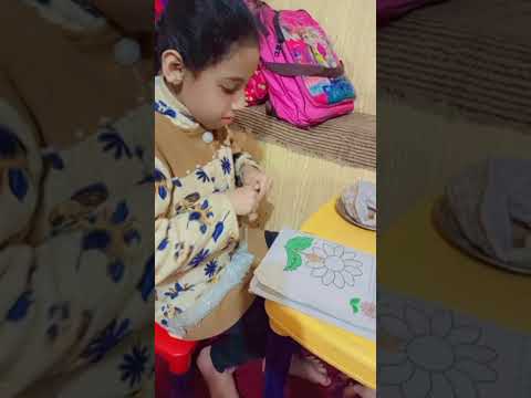 Beautiful Painting made for kids  🎨  Dal Painting Sun flowers 🌻 Arshiya nd imaan
