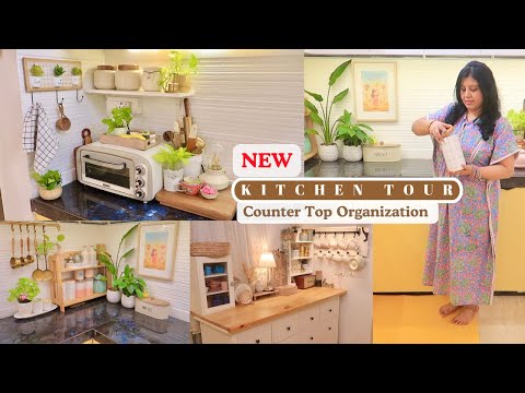 DIWALI KITCHEN TOUR || Countertop Organization & Makeover || Indian Small Kitchen Decor Ideas