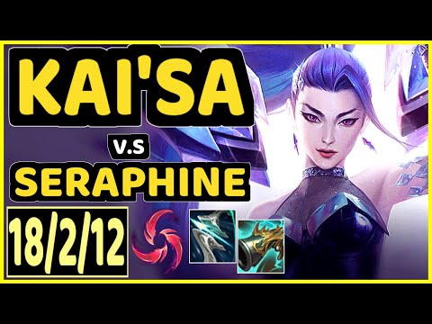 LUGER (KAI'SA) vs SERAPHINE - 18/2/12 KDA BOTTOM ADC GAMEPLAY - EUW Ranked GRANDMASTER