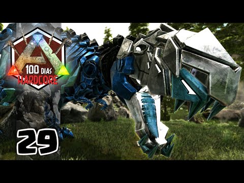 DERRUBAMOS O NOSSO PRIMEIRO REX E ELE É TEK -  ARK HARDCORE: ARK:SURVIVAL EVOLVED - #29