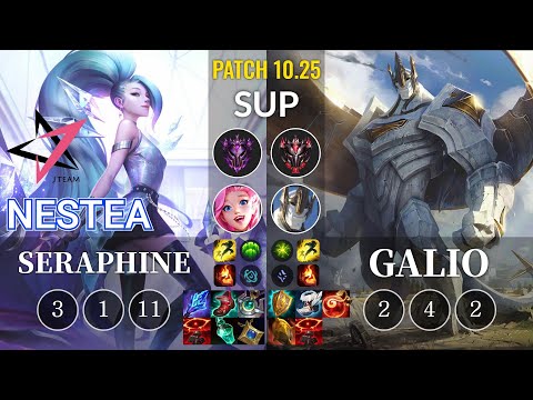 JT Nestea Seraphine vs Galio Sup - KR Patch 10.25