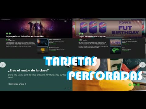 900 PUNTOS REWARDS FACILES CON TARJETAS PERFORADAS  (FIFA21, OUTRIDERS Y PANEL DE ACTIVIDADES)