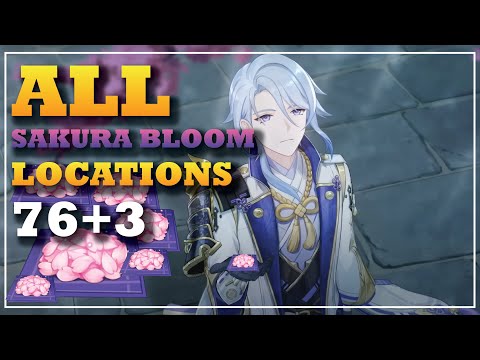 All 76 Sakura Bloom Locations | Detailed, Fast, and Efficient Route | Kamisato Ayato |Genshin Impact