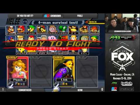 DYFWI Day 1 - Round 1 Pools: ConnorTheKid (Peach) vs GERM (Link)