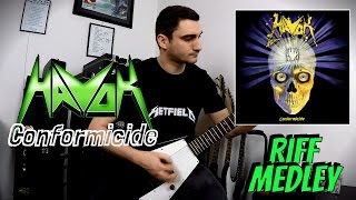 Havok &quot;Conformicide&quot; RIFF MEDLEY - GUITAR COVER