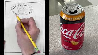 Beginning to draw your soda can