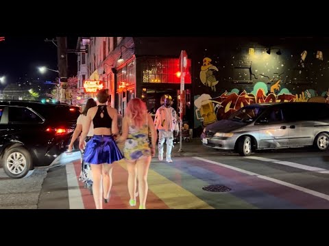 Nightlife and views of beautiful Seattle in springtime.