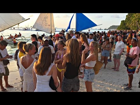 Look! This is Boracay White Beach on January 30 2026 4:25pm Walk Beautiful Sunset 