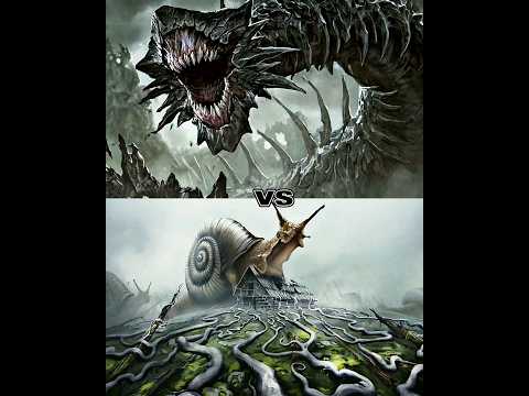 |GIANT SNAIL VS JELLY FISH,GIANT WORM, MEGALODON |