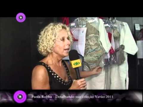Paola Robba detalhando sua coleçao Verão 2011 no PROGRAMA MUNDO FASHION na Bandeirantes 26 09 2010