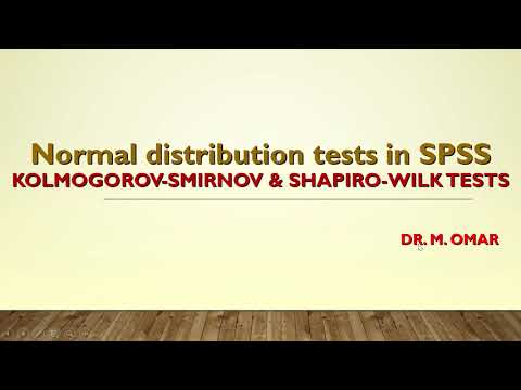 NORMAL DISTRIBUTION TESTS IN SPSS PART 1 Kolmogorov-Smirnov & Shapiro-Wilk tests