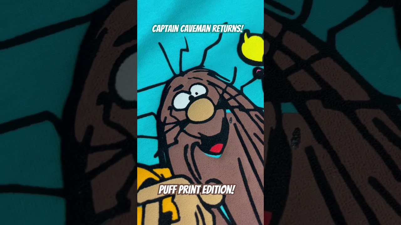 Captain Caveman returns! Puff Print Edition! #puffprint #captaincaveman #diy #cricut #cricutcrafts