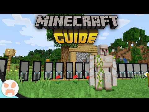 HARD RAID VS IRON GOLEMS! | The Minecraft Guide - Tutorial Lets Play (Ep. 104)