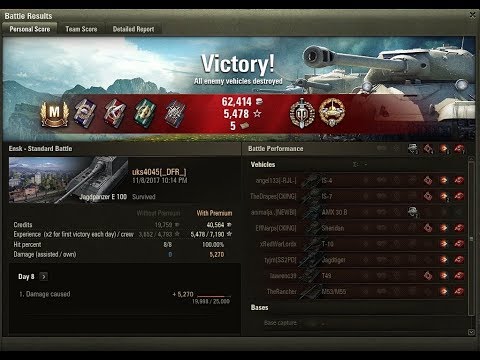 JPZ E 100 Tier X - 7 Kill Top Gun