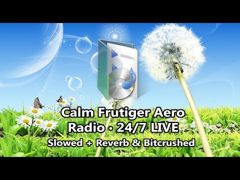 Calm Frutiger Aero Music Radio 🌐 24/7 LIVE ♻️🪼 Slowed + Reverb and Bitcrushed 💿 Sleep, Relax
