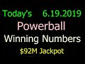Today Powerball Winning Numbers 19 June 2019. Powerball Drawing Tonight Wednesday 6/19/2019