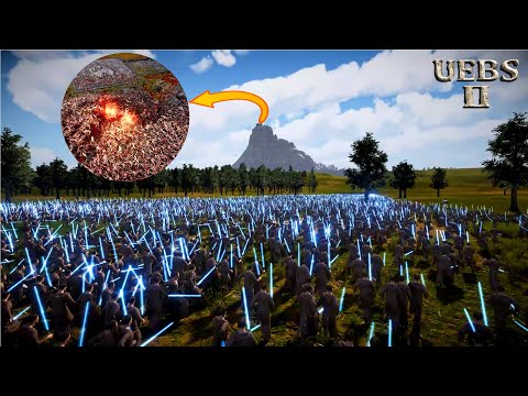 10,000 LASER KNIGHTS RESCUE 15 HEROES ON MT OLYMPUS vs 3,000,000 ZOMBIES | Battle Simulator 2 UEBS 2