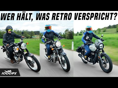 Honda GB350 vs Kawasaki Meguro S1 vs. Royal Enfield Bullet 350  - Retro‑Trio im Vergleich