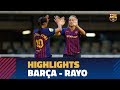 [HIGHLIGHTS] FUTBOL FEM (Liga): FC Barcelona - Rayo (9-1)