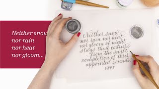 Calligraphy Layout – USPS "Neither snow nor rain..."