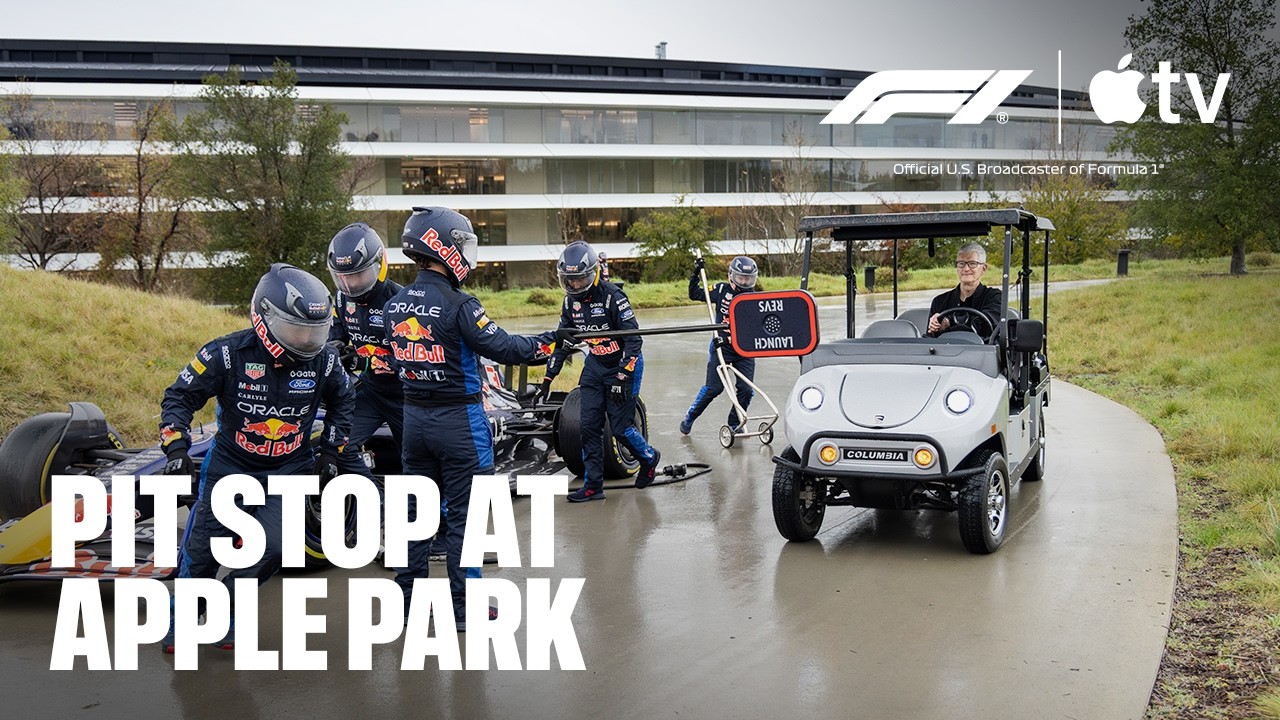 Tim Meets Max at Apple Park | F1 on Apple TV