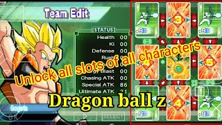 How to unlock all slots of all characters in #DBZ #goku