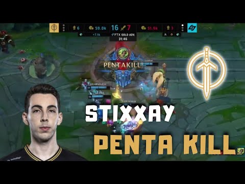 Stixxay Penta Kill Zeri on LCS Playoffs - CLG vs GG