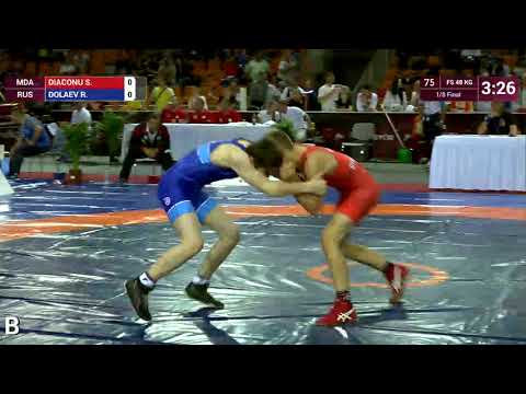 1/8 FS - 48 kg: S. DIACONU (MDA) v. R. DOLAEV (RUS)