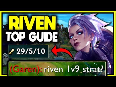 BEST RIVEN 1V9 COMEBACK STRAT PATCH 10.8 - SEASON 10 RIVEN TOP LANE GUIDE
