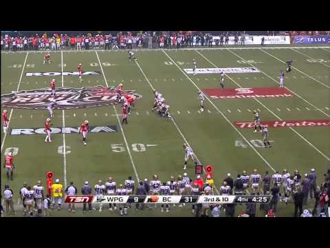 CFL 99th Grey Cup Recap: Winnipeg 23, B.C. 34 - November 27, 2011