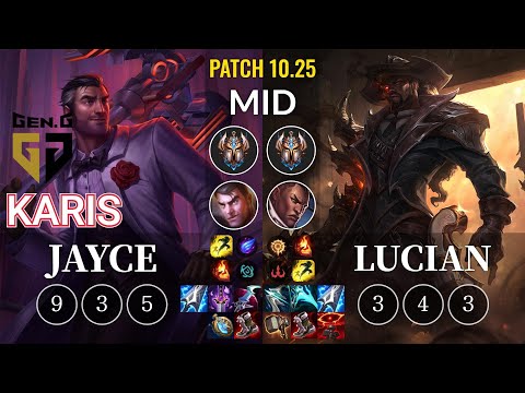GEN Karis Jayce vs Lucian Mid - KR Patch 10.25