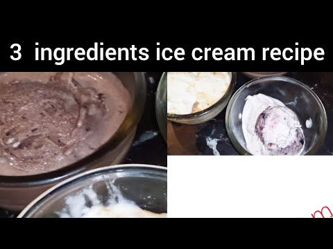 3 ingredients ice cream recipe by Cook with Zakia