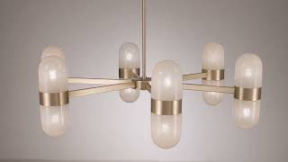 Watch A Video About the Possini Euro Reiter Matte Brass 12 Light Chandelier