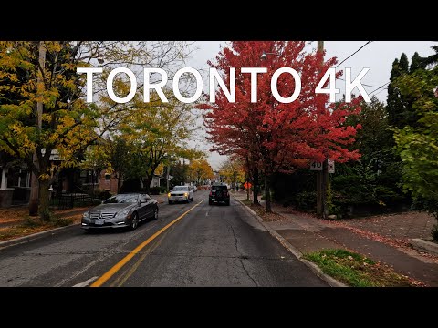 Driving Through Toronto's Wealthy  Casa Loma Neighbourhood to Downtown - Canada 4K