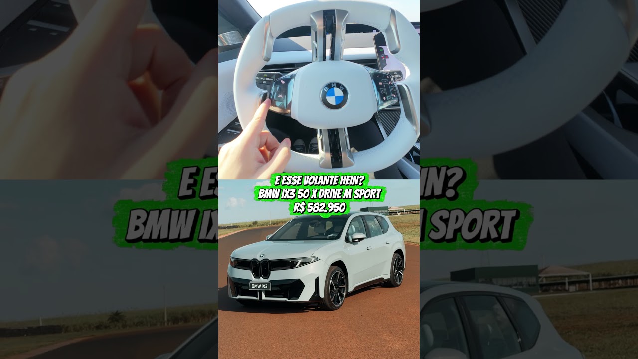 APROVADO OU DISPENSÁVEL? O volante do BMW iX3 50 xDrive M Sport! 🏎️💥