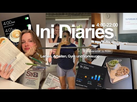 4:00-22:00 ein Uni Tag im Leben einer Jura Studentin 👩🏼‍🎓📚💻⚖️