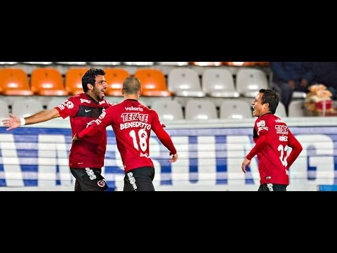 GOL DE CRISTIAN PELLERANO VS PACHUCA CF LIGA BANCOMER MX-CL2014 FECHA 3