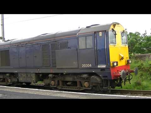 DRS 20304+20303 on 6M22 Nuclear Flasks at Ardrossan May 2012.mpg