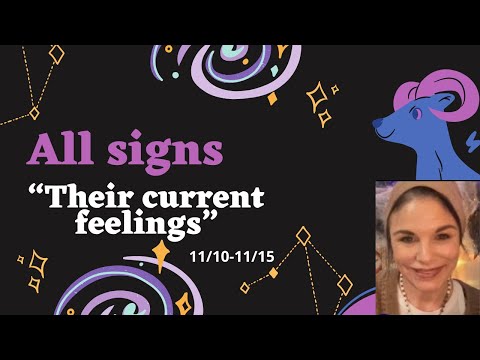 ALL SIGNS "THEIR CURRENT FEELINGS" WEEKLY LOVE TAROT NOVEMBER 10-15